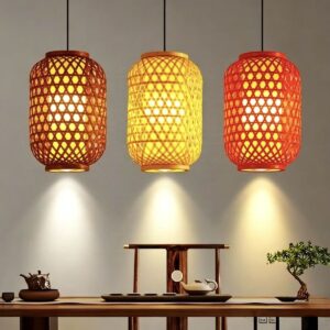 Bamboo Pendant Light Case 1 PCS